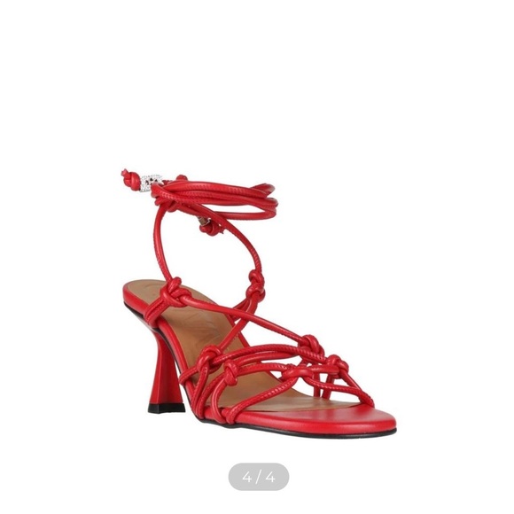 Ganni Shoes - Ganni Red Knotted Heels